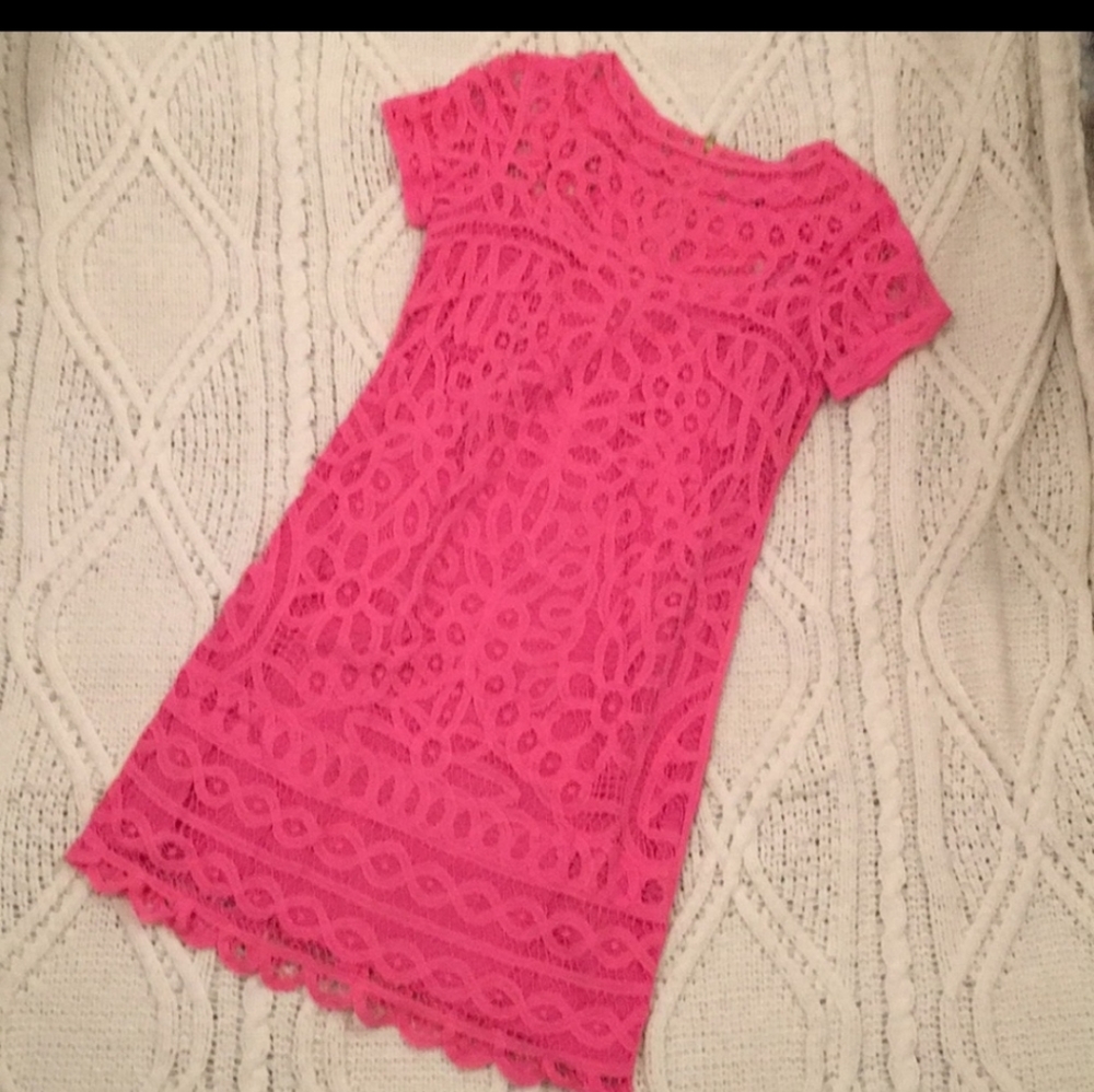 Lilly Pulitzer size small pink lace dress